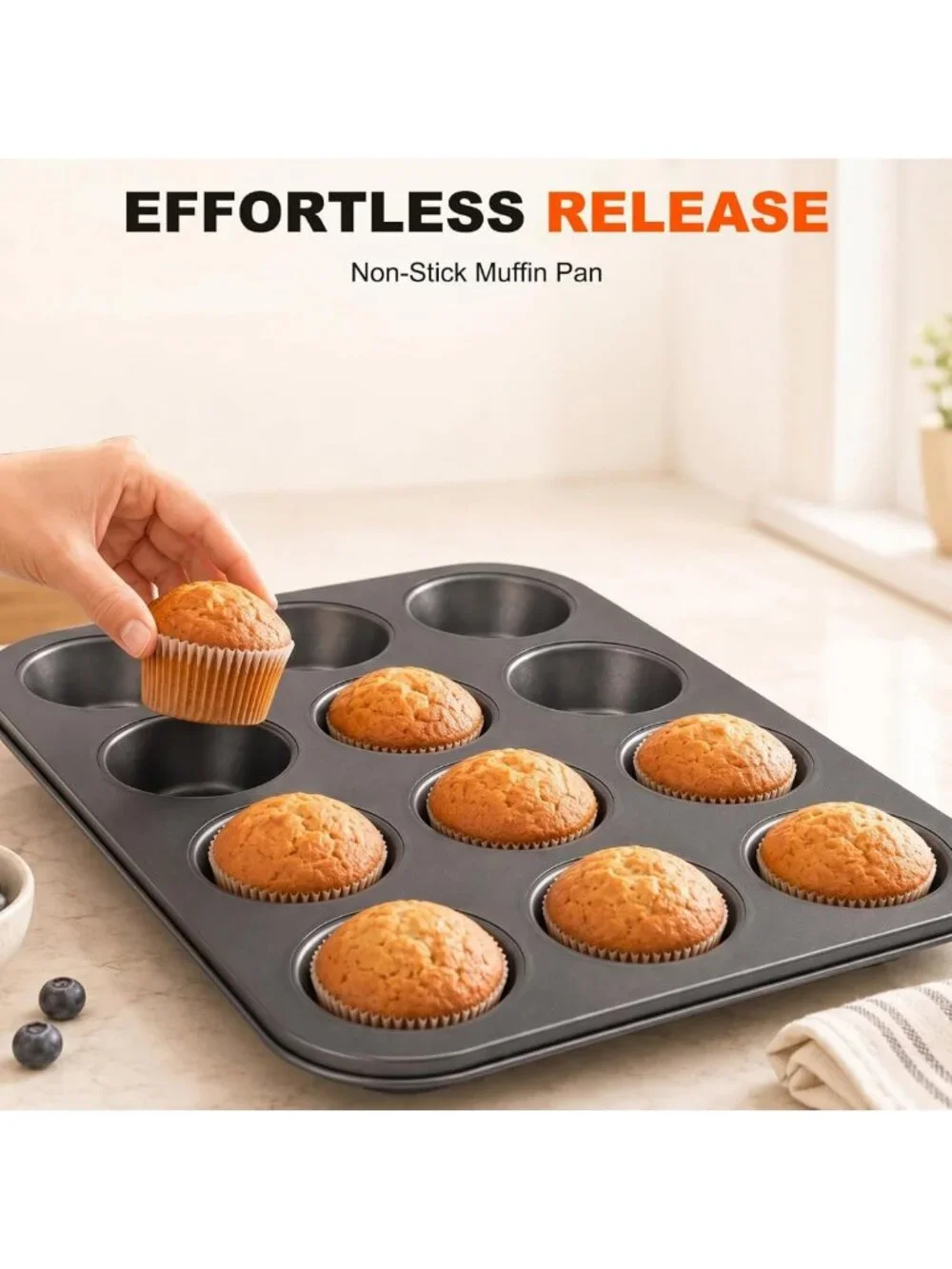 Nonstick 8-Piece Baking Pans Set with Baking Glove - Essential Kitchen Bakeware